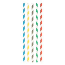 Right Paper Straw 8x23.5cm Listed Assorted (100 Units)